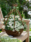 Egg-shaped wicker basket homemade