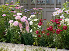 Flowerbed with aluminium frame