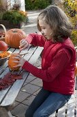 Halloween pumpkins with children