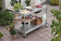 Outdoor kitchen: grilling on the terrace