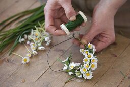 Heart made of daisies