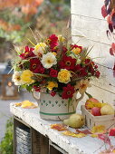 Yellow-red autumn bouquet