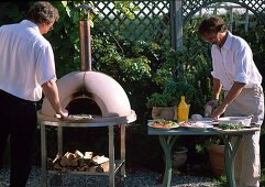 Mobile pizza oven made of 8 parts 6/9