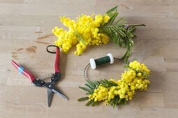 Mimosa wreath