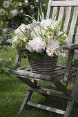 Bouquet made of Paeonia (Peony), Leucanthemum vulgare