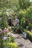 Seating in the cottage garden