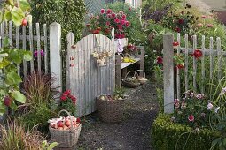 Open gate to the cottage garden