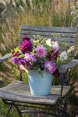 Bouquet of various Dahlia (Dahlia), Fennel (Foeniculum), Sage