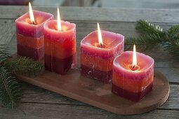 Candles made from leftover candles