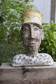 Handmade bust of the Garden King
