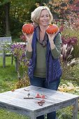 Carving lanterns and lanterns from Hokkaido pumpkins