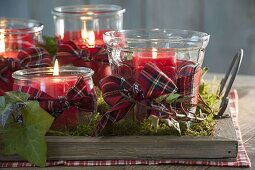 Scottish Christmas: unusual Advent wreath made of lanterns