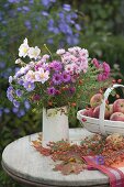 Autumn aster and anemone bouquet