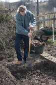 Create a hillside bed in a vegetable garden