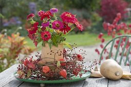 Use butternut squash as a vase and plant pot