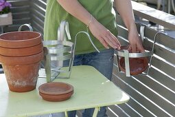 Balkon durch die Jahreszeiten