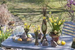 Easter decoration with floristry of willow
