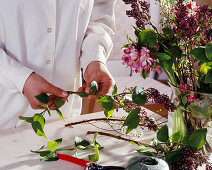 Spring bouquet tying