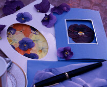 Pressing flowers and leaves (Homemade greeting cards: Dried, pressed flower)