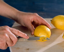 Lemons as tealight holders