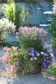 Planting basket with balcony flowers