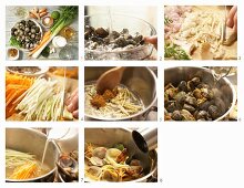 How to prepare Thai mussles in an aromatic broth with coconut