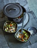 Black cabbage stew with fennel and mushrooms (low carb)