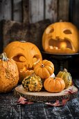Halloween pumpkins and ghourds