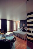 Bedroom in dark colors
