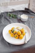 Pumpkin gnocchi with sage, butter and parmesan