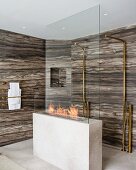 Luxury marble shower area