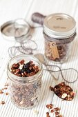 Muesli with dried cherries, buckwheat and coconut pieces
