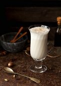 A masala chai latte in a glass