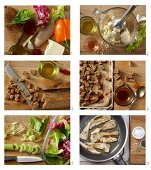 Low fat caesar salad with chicken strips