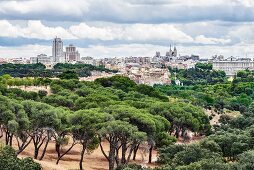 Aussicht von der Seilbahn Teleférico de Madrid, Spanien