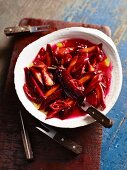 Pickled carrots with beetroot