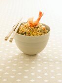 Fried rice with prawns (Asia)