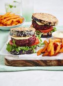 Low-Carb Beef and Beetroot Eggplant Burgers