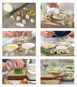 How to make baked quail eggs in soy cream with truffle oil