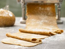 Whole grain pasta dough