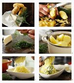How to make potato with yogurt butter and dill