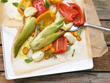 Italian style oven cooked vegetables