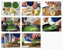 How to make pea puree with cress