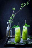 Mint iced matcha green tea