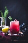 Rosemary grape cocktail