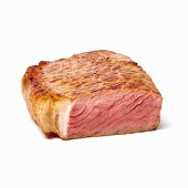 A medium-rare steak