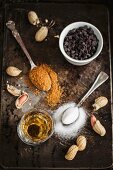 Zutaten für Mini-Erdnusskuchen mit Bourbon-Vanille