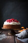 Glutenfreier Maismehlkuchen mit Ricotta, Mascarpone und Blutorangen