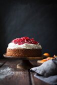 Blood orange and corn flour ricotta cake with whipped mascarpone, gluten-free