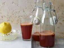 Carrot and apple juice with beetroot